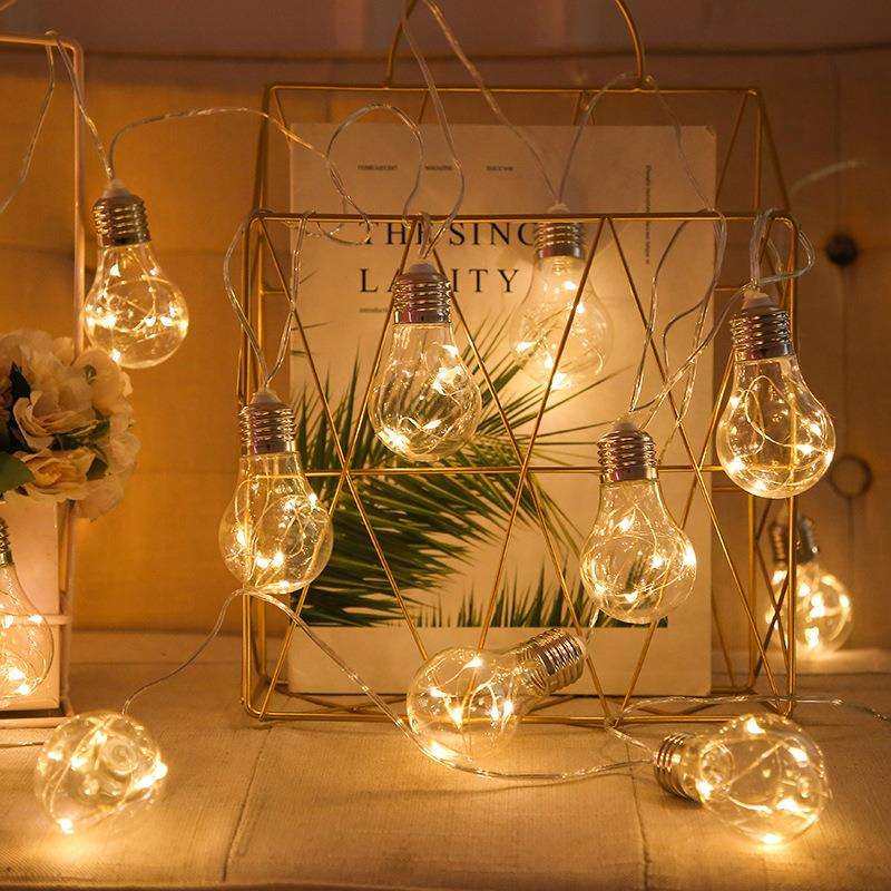 太阳能灯串G50球泡铜线彩灯户外花园庭院装饰防水LED球泡灯串