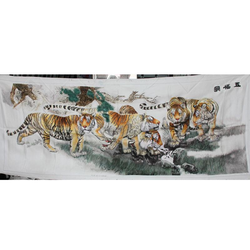 苏绣绣片单面绣客厅办公室会议室装饰画苏州手工刺绣五幅图