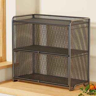 厨房置物架多层放碗碟的收纳架子多功能沥水置物架台式碗柜免安装