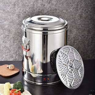 304不锈钢电热保温桶商用大容量餐厅食堂加热蒸煮桶摆摊烧汤水桶