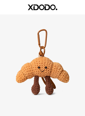 手工钩织可爱牛角包玩偶挂件包挂饰钥匙扣包包挂件书包背包配饰