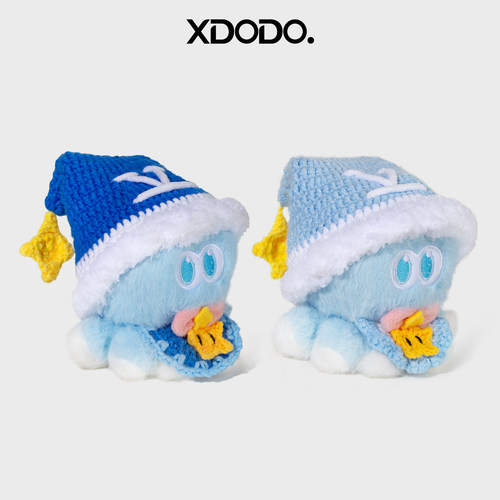 张杰周边八花娃衣衣服蓝色睡帽