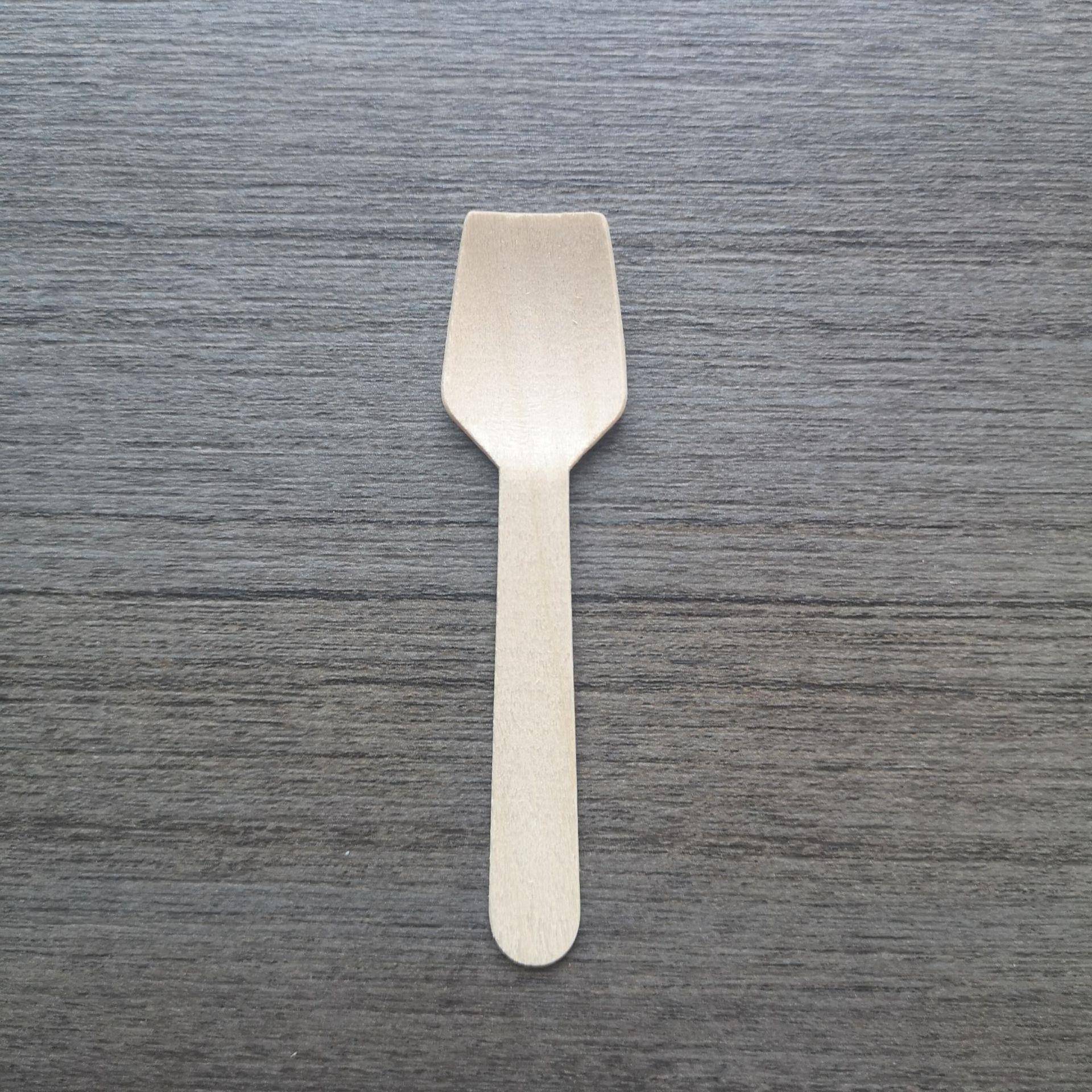 一次性木餐具.cm小木勺可加印logo牛皮纸独立包装