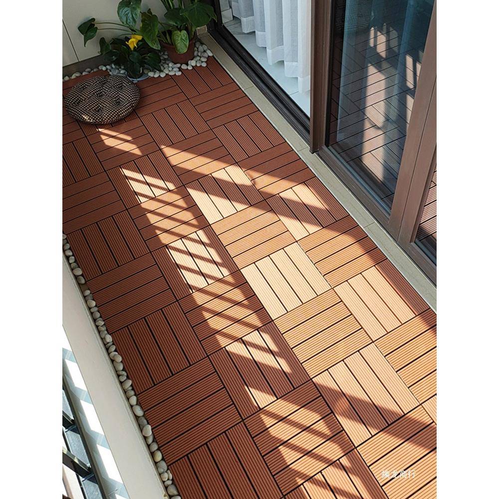 户外地板塑木木塑室外露台阳台地面铺设改造自铺花园庭院防腐木
