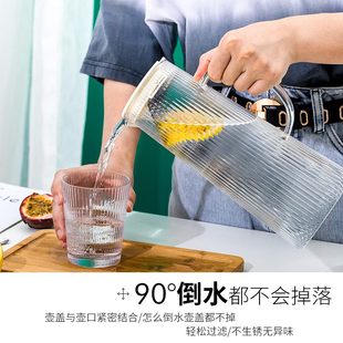 北欧轻奢风玻璃杯子家用凉冷水壶花茶客厅耐热杯具水具套装