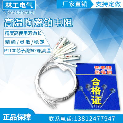 缙云WZPPT100 陶瓷铂电阻 高温陶瓷铂电阻 耐温600度 PT100芯子