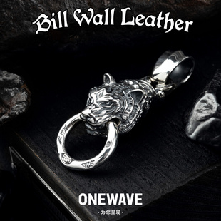 BWL纯银项链情侣定制 BillWallLeather双鎏金虎年限定虎头吊坠