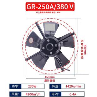 新款格兰富方形变频电机散热风扇GR-7180A90AG100A112A132A16包邮