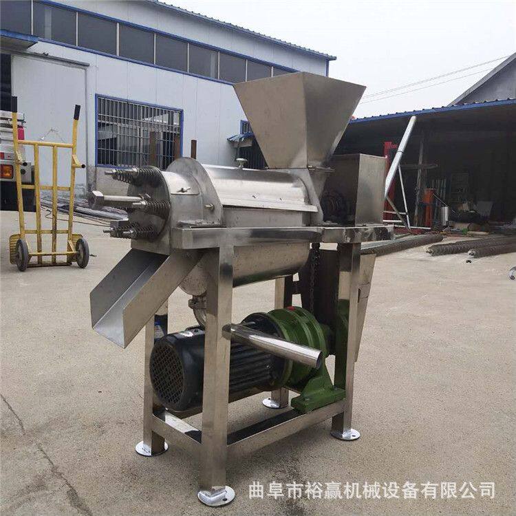 菠菜苦瓜果蔬榨汁机 圣女果草莓螺旋挤汁机 全自动鲜果榨汁设备