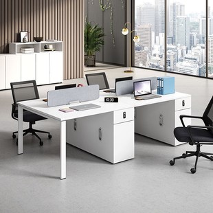 板式 屏风办公桌卡位组合职员工作位电脑桌子 双人办公桌家具开放式