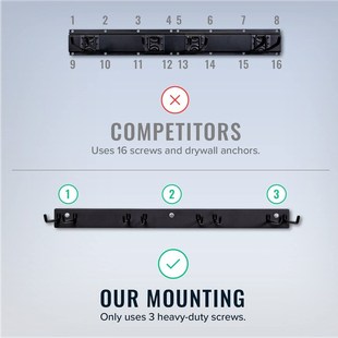 储物架扫把收纳 壁挂式 重型浮动工具架用于手持式 和电动工具