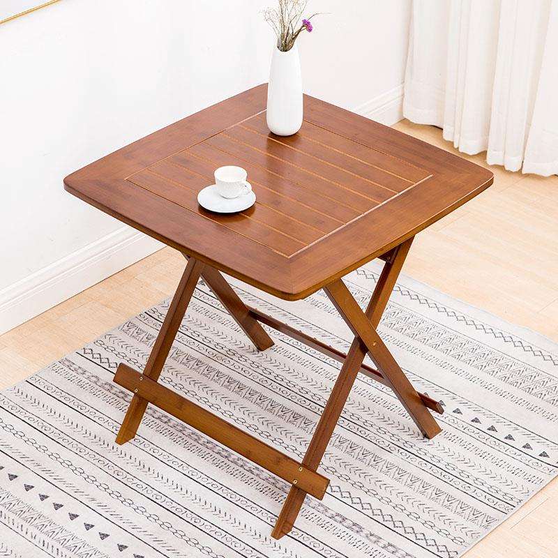6R阳台可折叠桌餐桌茶桌竹子吃饭桌休闲桌子正方形简易家用的小户