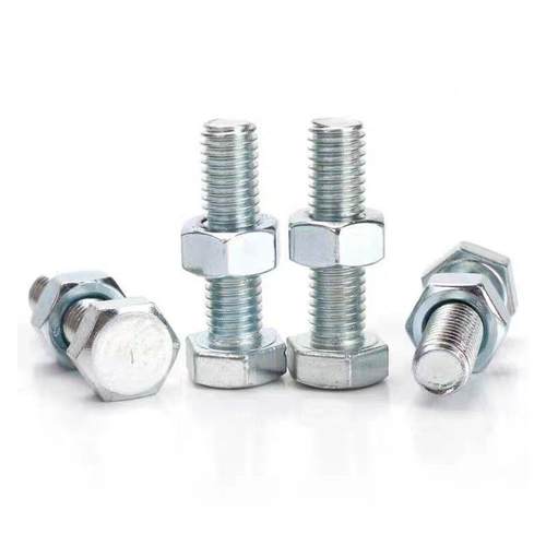 螺丝+螺母GB30外六角螺钉4.8级镀锌外六角螺栓平头外六角M6---M20