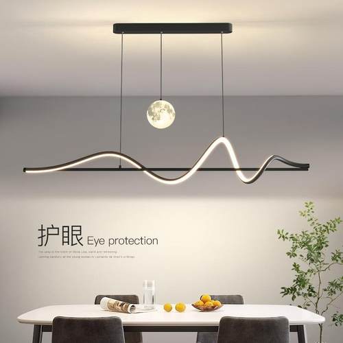 2025年新款现代简约意式极简创意个性艺术月球饭厅灯餐桌餐厅吊灯