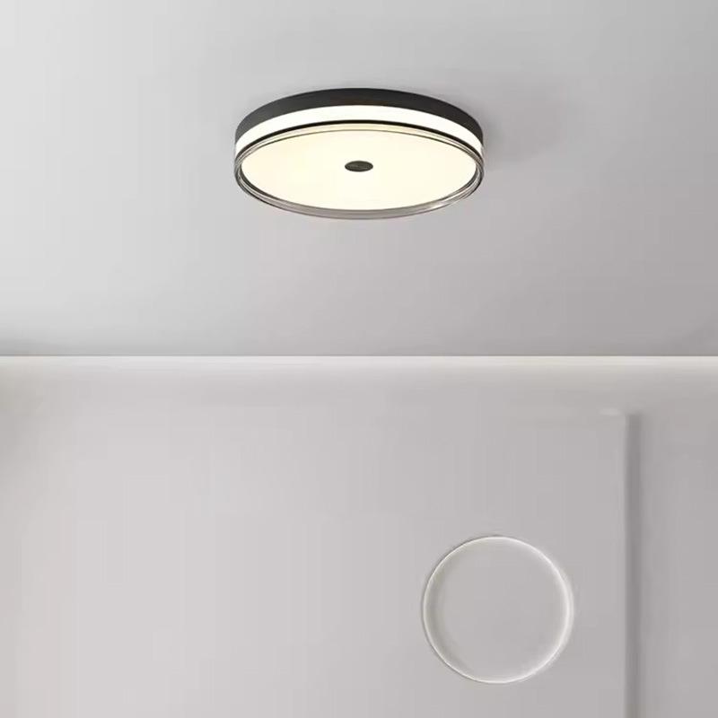 意式极简主卧室灯圆形吸顶灯现代简约新款智能全铜书房家用餐厅灯