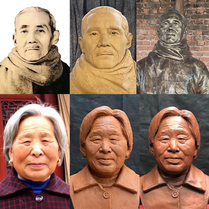 雕塑肖像定制真人像泥塑人物铜像雕塑