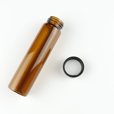 玻璃样品瓶试剂瓶透明带盖密封小药瓶迷你药粉分装展示 瓶 子棕色