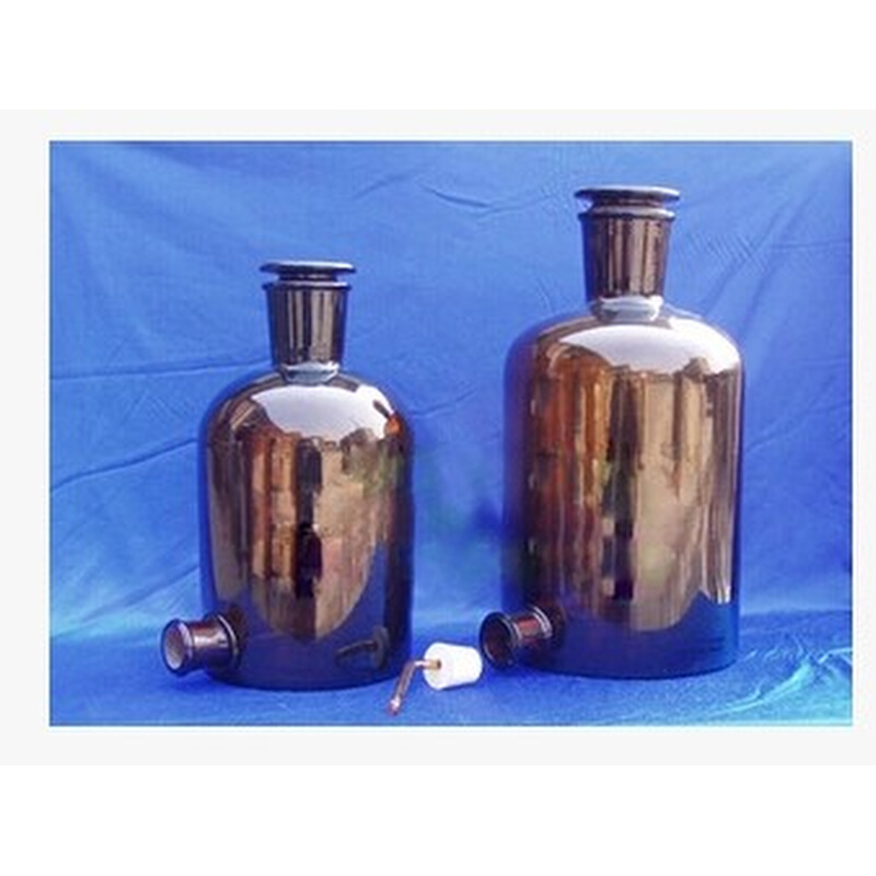 棕色下口瓶茶色避光瓶玻璃仪器容器 5000ml放水瓶蒸馏水瓶