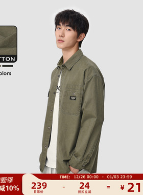 MAD官方 | 迈克罗德 美式工装重磅水洗做旧春秋衬衣外套衬衫男