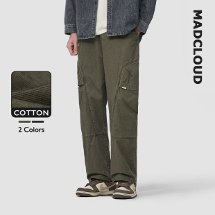 裤 MAD官方 复古水洗做旧Vintage春秋休闲工装 美式 男 迈克罗德