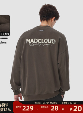 MAD官方 | 迈克罗德 美式高街上衣春秋套头衫打底衫圆领卫衣男