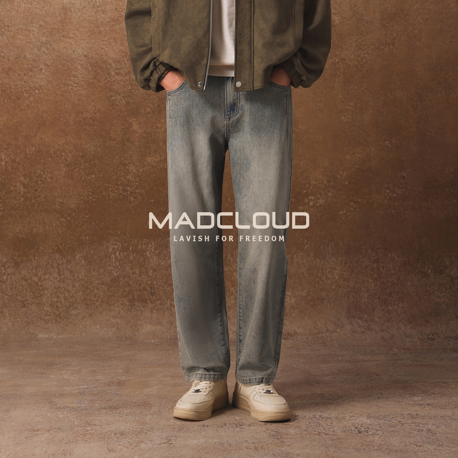 MAD官方 | 迈克罗德 夏季轻薄浅色薄款牛仔裤男cleanfit垂感透气