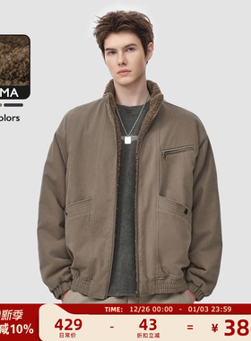 MAD官方 | 美式工装重磅加绒夹克冬季保暖棉服加厚摇粒绒外套男