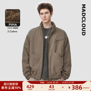 重磅加绒夹克冬季 工装 保暖棉服加厚摇粒绒外套男 美式 MAD官方