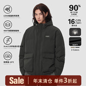 冬季 工装 美式 保暖90绒外套加厚连帽羽绒服男 福利清仓