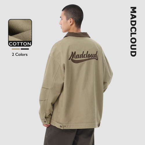 Madcloud水洗做旧春秋工装外套
