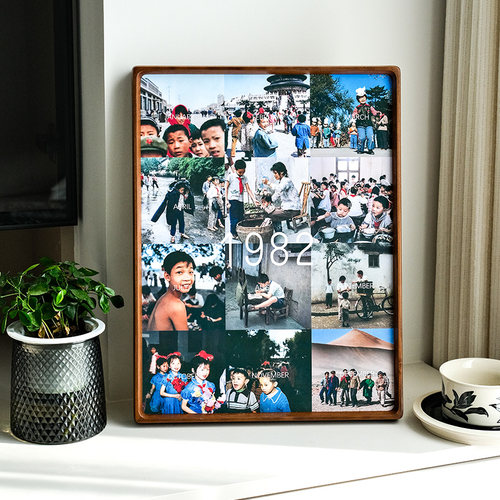 实木相框diy定制打印高级感摆台