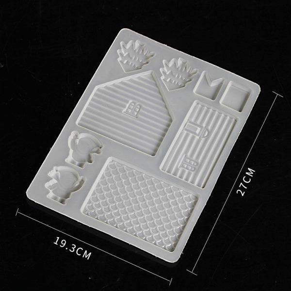 雅培烘焙用品 DIY吸塑PP巧克力模具 果冻模具 圣诞款diy屋子
