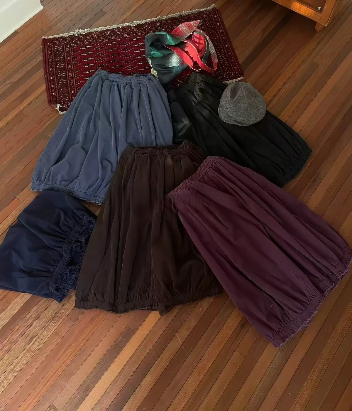 日系复古灯芯绒灯笼裤女秋季毛须边宽松森系文艺休闲束脚阔腿裤子