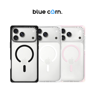 bluecorn蓝色苞米净版 max 适用苹果iPhone pro magsafe防摔手机壳 简约自定义磁吸定制DIY贴纸基础款