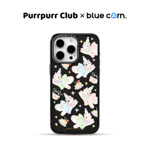 PRO magsafe镜面磁吸防摔手机壳 适用于iPhone bluecorn蓝色苞米艺术家系列pipi生日帽 pro MAX