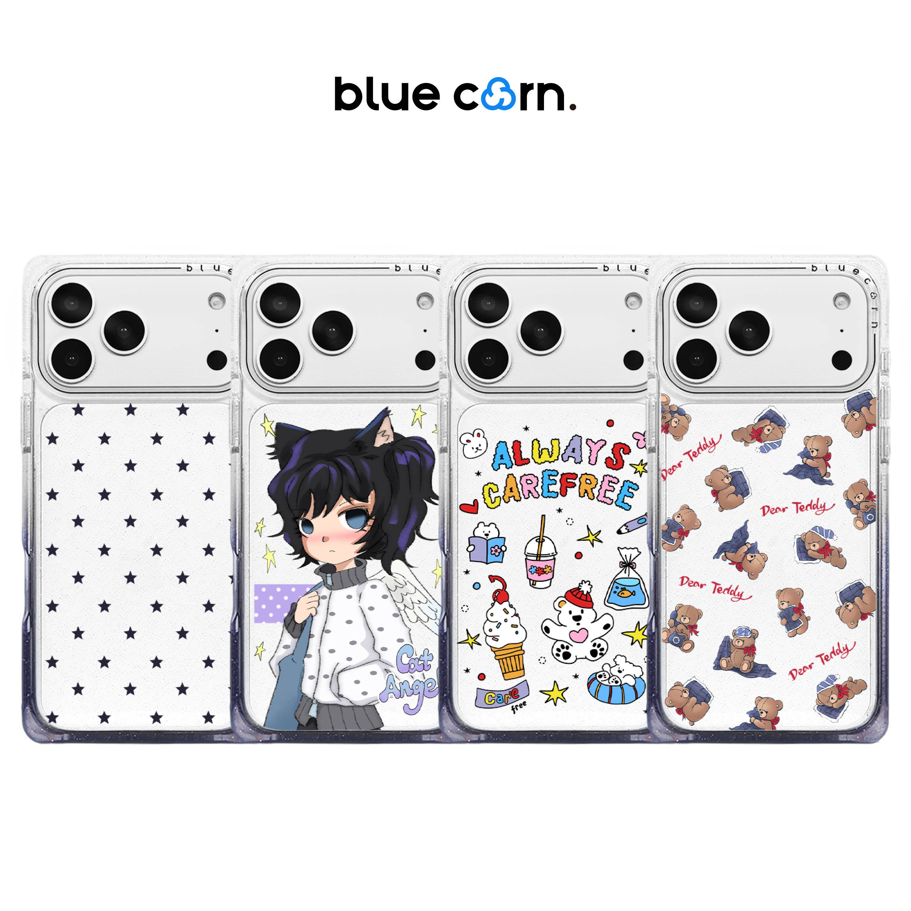 【bluecorn】蓝色苞米墨蓝白奶方合集适用于苹果iPhone17/16/15/PRO/MAX magsafe磁吸手机壳全包防摔保护套