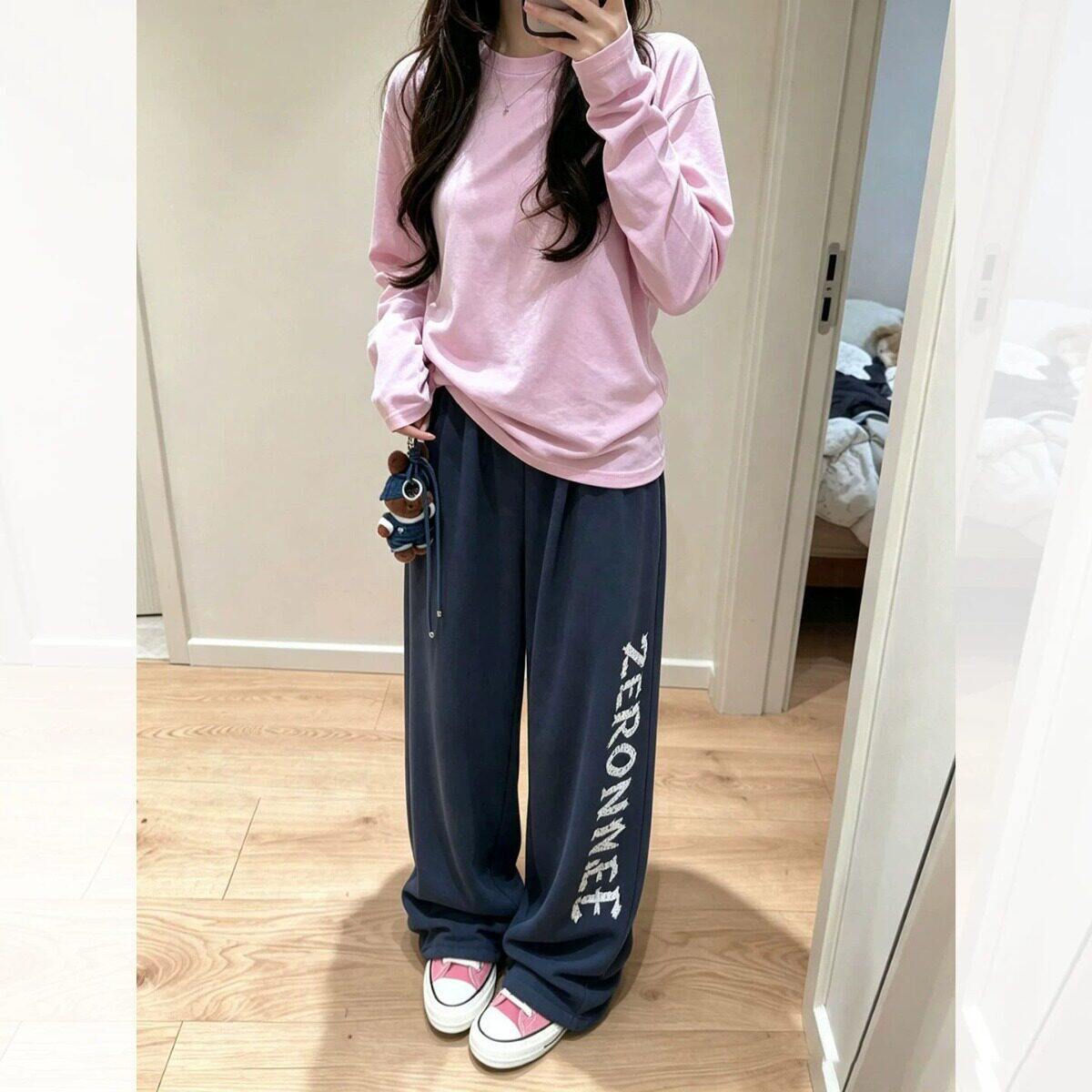 阔腿裤春秋休闲女裤子垂