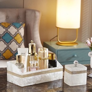 销简约大号欧式化妆品收纳盒韩国公主梳妆盒桌面抽屉置物架整理品