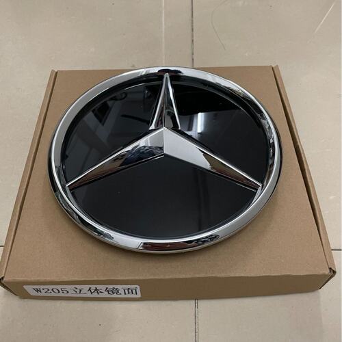 奔驰GLA CLA C GLC GLE GLS W213E级205改装立体镜面车标中网大标