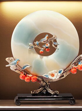 柿子摆件客厅电视柜酒柜玄关办公室装饰品乔迁礼物新中式摆件