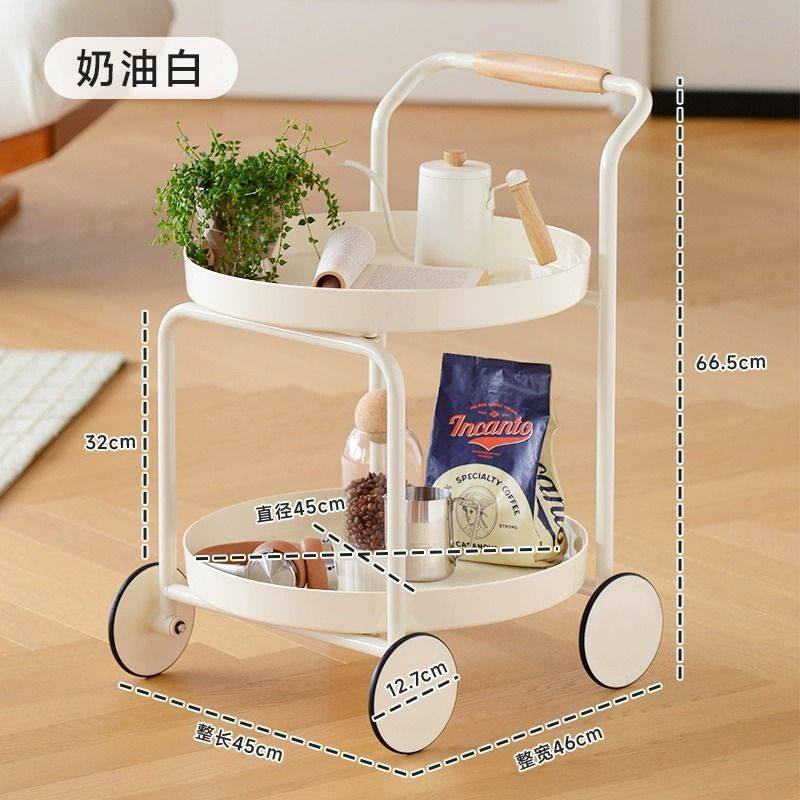 小推车可移动茶几床边桌子简约家用奶油风客厅沙发边几零食收纳架,住宅家具,移动边几/推车,淘宝优惠券,粉丝福利购,淘宝优惠卷