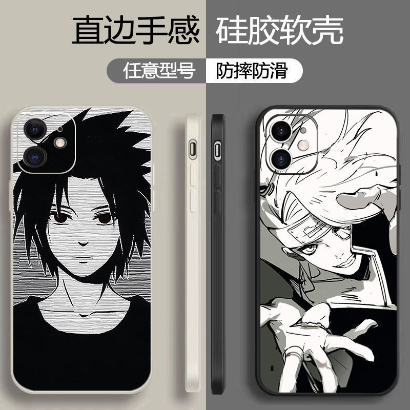 火影忍者佐助宇智波斑鸣人iphone手机壳苹果17promax可爱16卡通动漫14透明13华为小米15超火独特好看情侣软壳