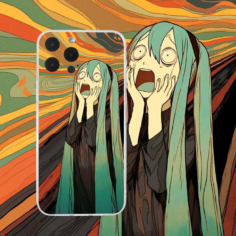 初音未来艺术系恐怖暗黑系iphone手机壳苹果17promax动漫16好看14二次元13荣耀oppo小米15vivo华为独特硅胶壳,3C数码配件,手机保护套/壳,淘宝优惠券,粉丝福利购,淘宝优惠卷
