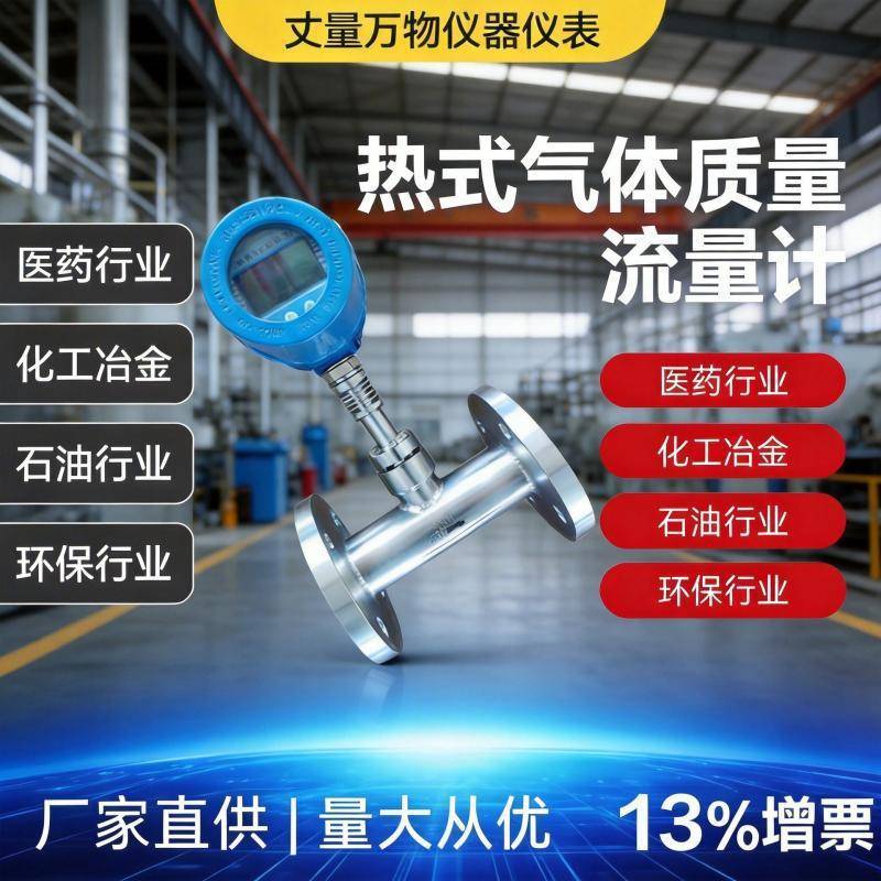 热式气体质量流量计空气压缩空气二氧化碳氢气氮气一体式流量计