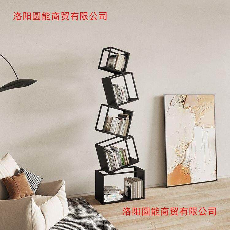 异形网红创意转角立式书架落地置物架简约客厅现代铁艺角落书柜