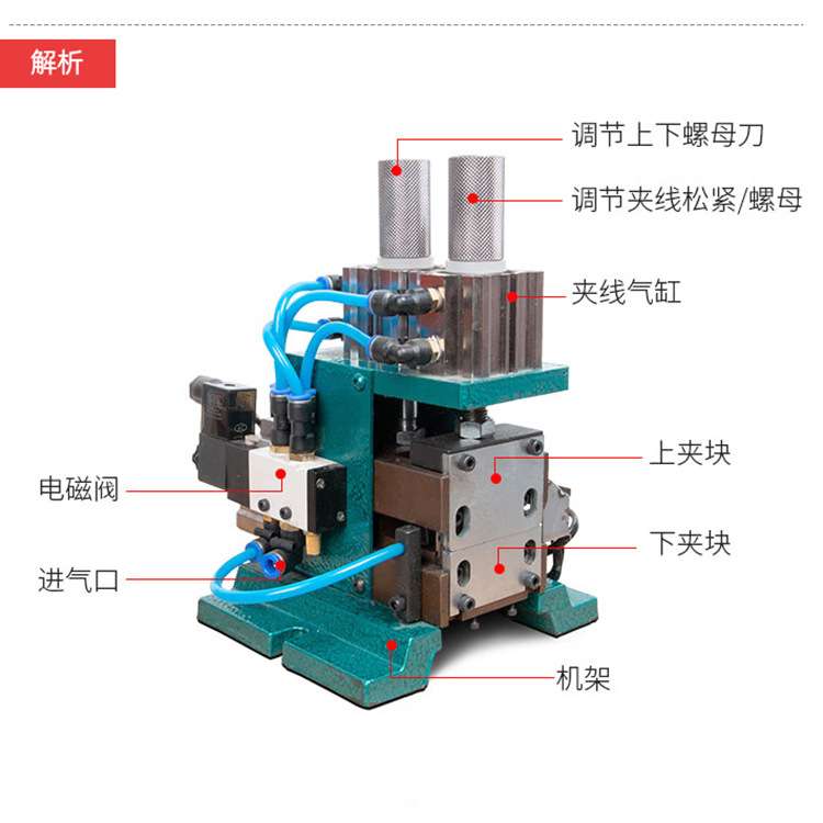 气动剥线机多芯护套线电源线卧式排线气剥3F Pneumatic barker