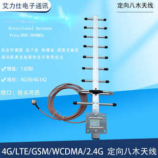 2.4室外定向八木天线远程遥控无线网络监控工业路由器CDMA LTE