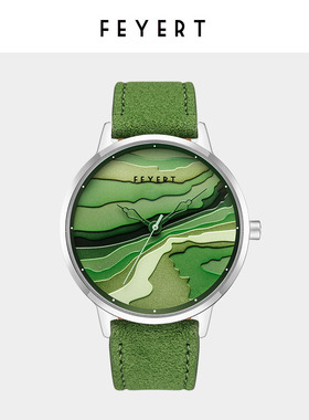 FEYERT石英机芯皮带男女款手表情侣款创意潮流中性学生表小众手表