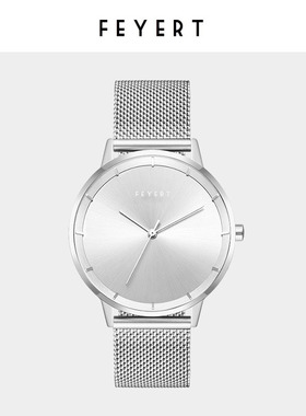FEYERT正品极简学院风日本石英机芯防水手表考试专用中性学生手表