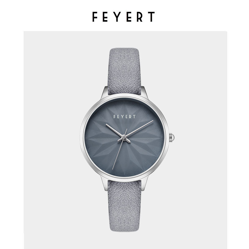 FEYERT女表品牌正品暖冬新款防水简约气质学生ins风石英绿手表女